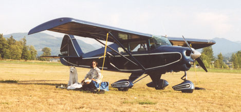 Grassy landing strip in Sequim, Washington