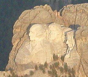 Flying over Mount Rushmore