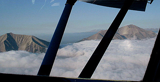 Rocky Mountain summits from the air